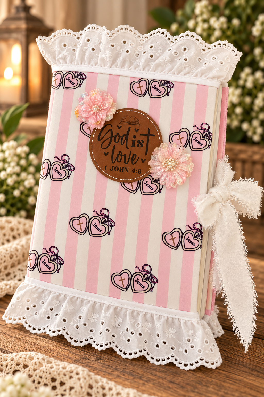Jesus Locket Handmade Bible Cover