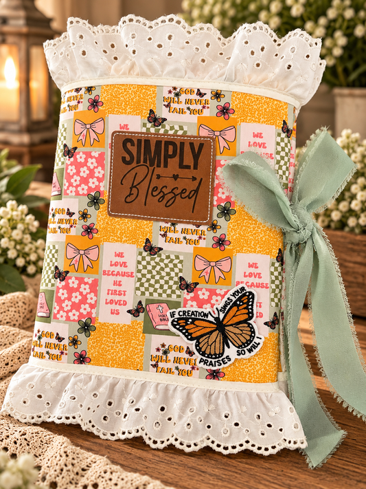 Butterfly Blessings Handmade Bible Cover